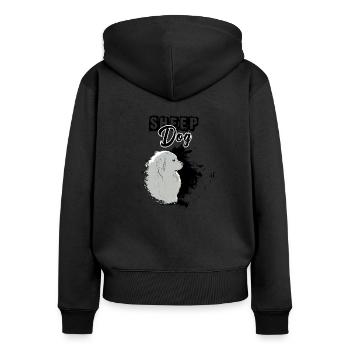 Sheep Dog Shepherd Maremmano Abruzzese Dog - Women's Premium Organic Zip Hoodie - black - Back - Julia (174cm)