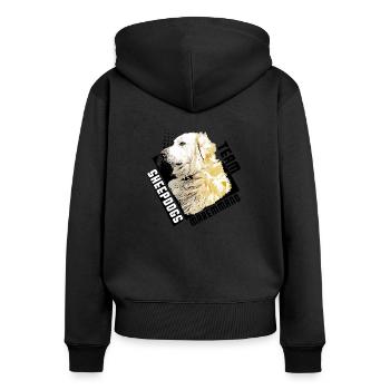 Team Maremmano Sheepdog Pastore Abruzzese Dog - Women's Premium Organic Zip Hoodie - black - Back - Julia (174cm)