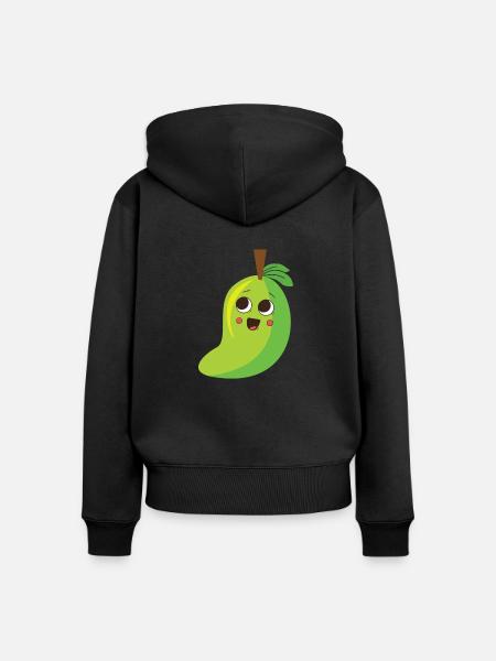 Mango - Frauen Premium Bio Zip Hoodie - Schwarz
