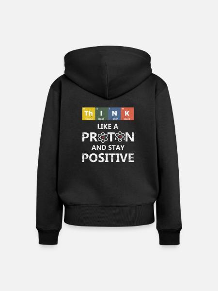 Wissenschaft Proton - Frauen Premium Bio Zip Hoodie - Schwarz