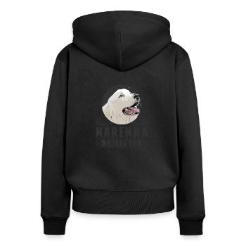 Maremma Sheepdog Maremmano Abruzzese Pastore Dog - Women's Premium Organic Zip Hoodie - black - Back - Julia (174cm)
