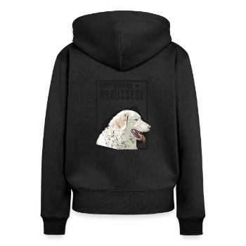 Pastore Maremmano Abruzzese Herd Protection HerdIng Dog - Women's Premium Organic Zip Hoodie - black - Back - Julia (174cm)