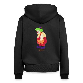 Carnaval Carnaval Clown Helau Alaaf Cadeau - Sweat à capuche zippé Premium bio Femme - noir - Dos - Julia (174cm)