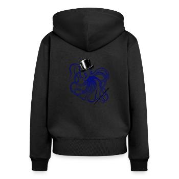 oktopus magier vodoo monster krake tintenfisch ink - Frauen Premium Bio Zip Hoodie - Schwarz - Hinten - Julia (174cm)