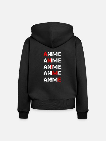 Anime - Frauen Premium Bio Zip Hoodie - Schwarz