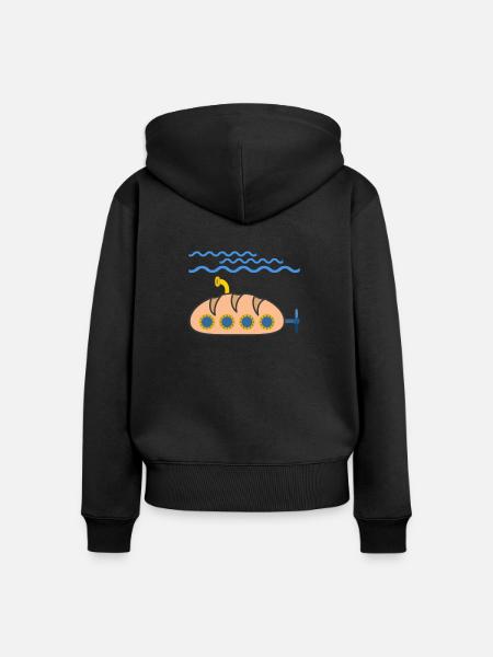 U-Brot - Frauen Premium Bio Zip Hoodie - Schwarz