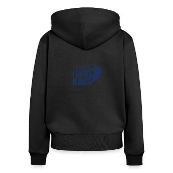 Équipe handball handball handball - Sweat à capuche zippé Premium bio Femme - noir - Dos - Julia (174cm)