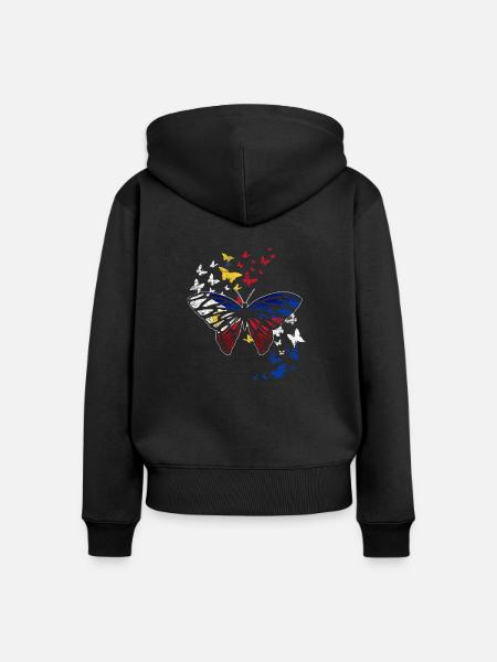 Philippinen Paradies - Frauen Premium Bio Zip Hoodie - Schwarz