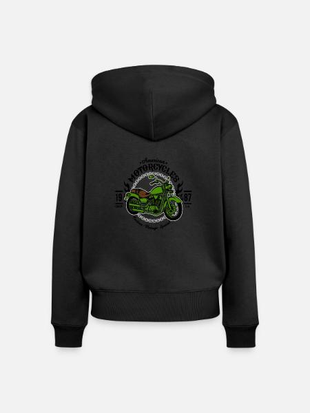 Motorrad Motorcycles - Frauen Premium Bio Zip Hoodie - Schwarz