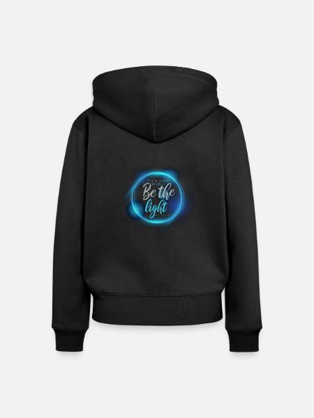 Licht Dunkel Gott Christlich Geschenk - Frauen Premium Bio Zip Hoodie - Schwarz