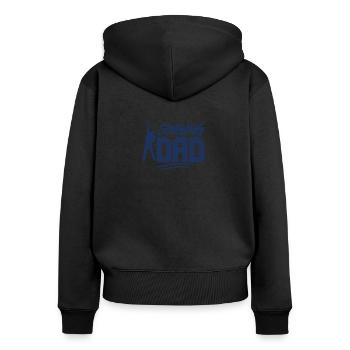Sängerin - Frauen Premium Bio Zip Hoodie - Schwarz - Hinten - Julia (174cm)