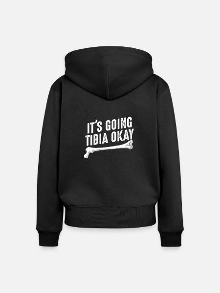 Orthopäde Ziel - Frauen Premium Bio Zip Hoodie - Schwarz