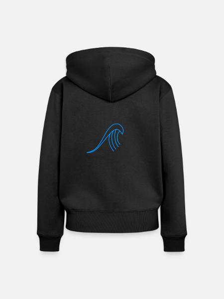 Blue wave - Women's Premium Organic Zip Hoodie - black