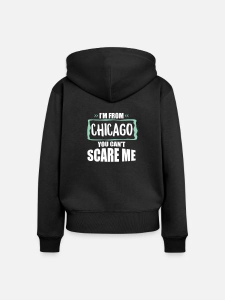Chicago Illinois - Frauen Premium Bio Zip Hoodie - Schwarz
