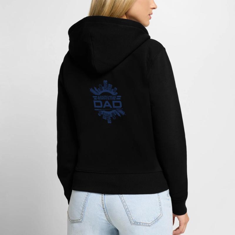 Architecte architecte architecte architecte Sweat à capuche zippé Premium bio Femme