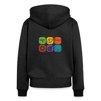 bicycle - Women's Premium Organic Zip Hoodie - black - Back - Julia (174cm)