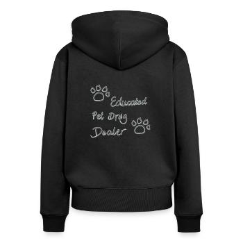 Tierschutz Tierrettung veterinärchirurgie - Frauen Premium Bio Zip Hoodie - Schwarz - Hinten - Julia (174cm)