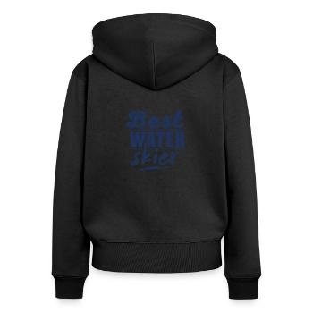 Skis nautiques - Sweat à capuche zippé Premium bio Femme - noir - Dos - Julia (174cm)