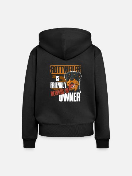 Rottweiler Besitzer - Frauen Premium Bio Zip Hoodie - Schwarz