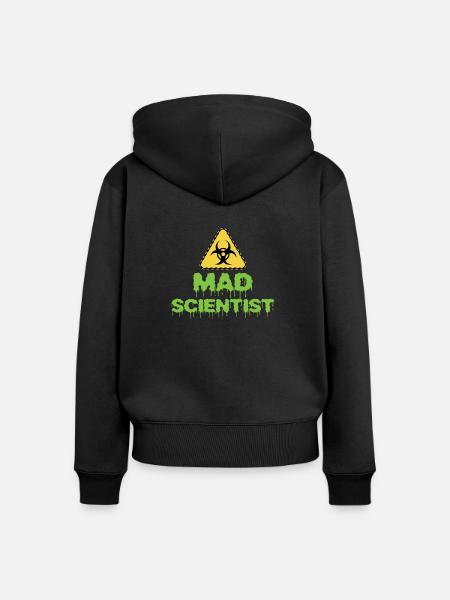 Mad Scientist - Frauen Premium Bio Zip Hoodie - Schwarz