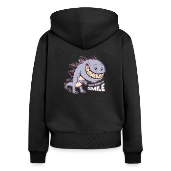 Inspiring Quotes - Women's Premium Organic Zip Hoodie - black - Back - Julia (174cm)