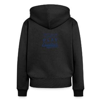 Guitare Guitare guitare guitare - Sweat à capuche zippé Premium bio Femme - noir - Dos - Julia (174cm)