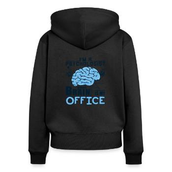 Psychology Funny sayings psychologist gift - Women's Premium Organic Zip Hoodie - black - Back - Julia (174cm)