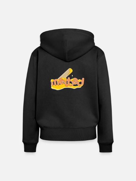 2-Schmelz-Eiscreme - Frauen Premium Bio Zip Hoodie - Schwarz