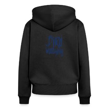 Beobachten Ornithologe Ornithologie vögel Vogel - Frauen Premium Bio Zip Hoodie - Schwarz - Hinten - Julia (174cm)