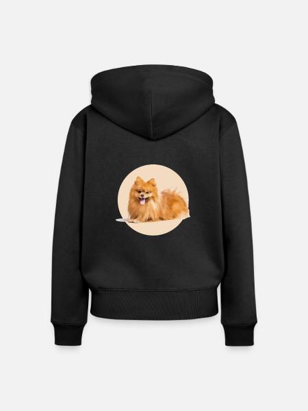 Rot Spitz - Frauen Premium Bio Zip Hoodie - Schwarz