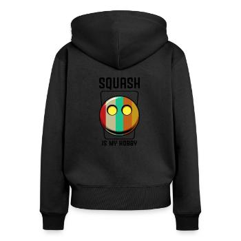 squash - Women's Premium Organic Zip Hoodie - black - Back - Julia (174cm)