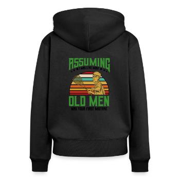 squash - Women's Premium Organic Zip Hoodie - black - Back - Julia (174cm)