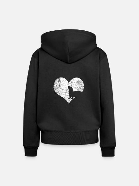 Frettchen Tierliebhaber - Frauen Premium Bio Zip Hoodie - Schwarz