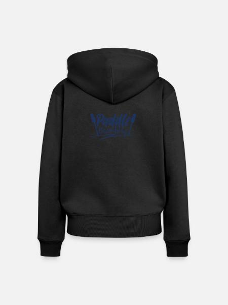 Surfbrett - Frauen Premium Bio Zip Hoodie - Schwarz