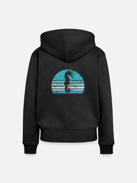 Seepferdchen Meeresbewohner Urlaubserinnerung - Frauen Premium Bio Zip Hoodie - Schwarz
