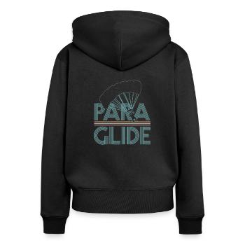 parapente - Sweat à capuche zippé Premium bio Femme - noir - Dos - Julia (174cm)