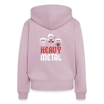 Schwermetalle Chemie Humor Musik - Frauen Premium Bio Zip Hoodie - Altrosa - Hinten - Julia (174cm)