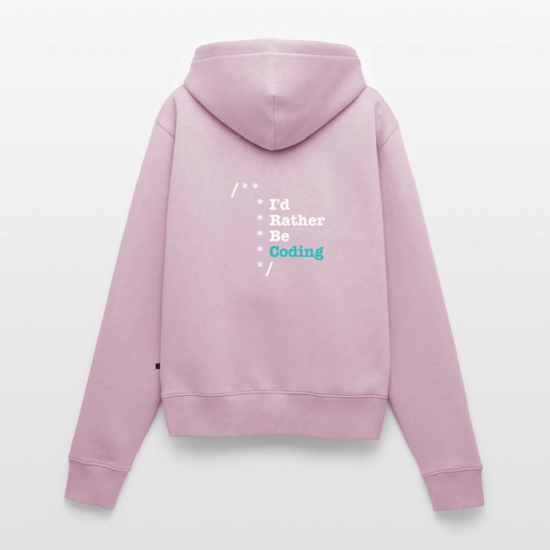 Id Rather Be Coding Comments - Computer Scientist Women's Premium Organic Zip Hoodie