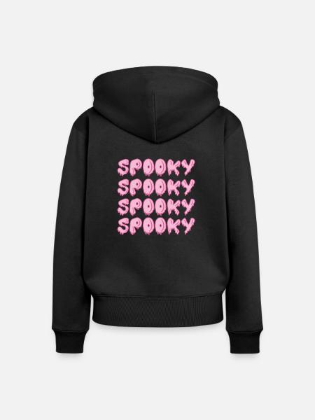 Spooky - Frauen Premium Bio Zip Hoodie - Schwarz