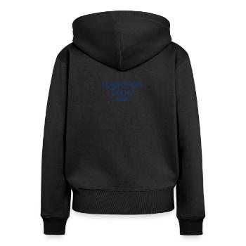 Turner Springer Trampolinturnen Springen Trampolin - Frauen Premium Bio Zip Hoodie - Schwarz - Hinten - Julia (174cm)