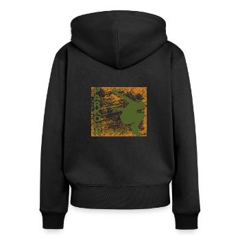 Parkour Gift - Women's Premium Organic Zip Hoodie - black - Back - Julia (174cm)