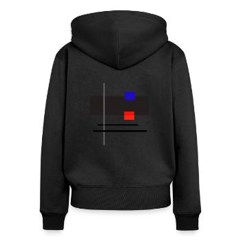 Art esthétique. Conception graphique de chemise - Sweat à capuche zippé Premium bio Femme - noir - Dos - Julia (174cm)