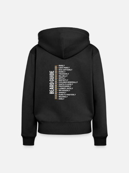 bart - Frauen Premium Bio Zip Hoodie - Schwarz