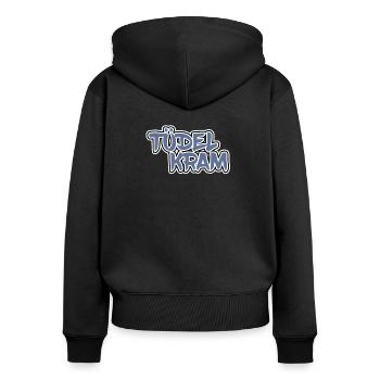 Tüdelkram | Norddeutschland, Norddeutsch, Küste - Frauen Premium Bio Zip Hoodie - Schwarz - Hinten - Julia (174cm)