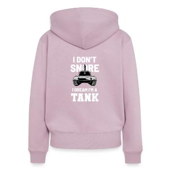 tank - Women's Premium Organic Zip Hoodie - dusky pink - Back - Julia (174cm)