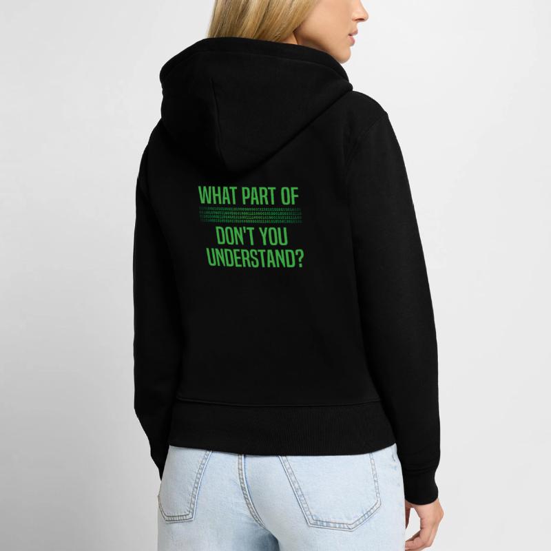 Binärcode Binar Dualcode Programmierer Geschenk Frauen Premium Bio Zip Hoodie