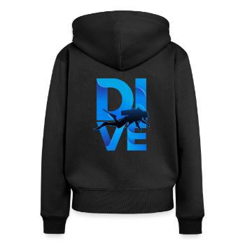 diving - Women's Premium Organic Zip Hoodie - black - Back - Julia (174cm)