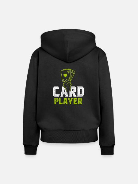 Kartenspiel - Frauen Premium Bio Zip Hoodie - Schwarz