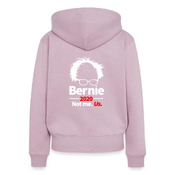 Bernie Sanders 2020 Not Me. Us Political USA - Women's Premium Organic Zip Hoodie - dusky pink - Back - Julia (174cm)