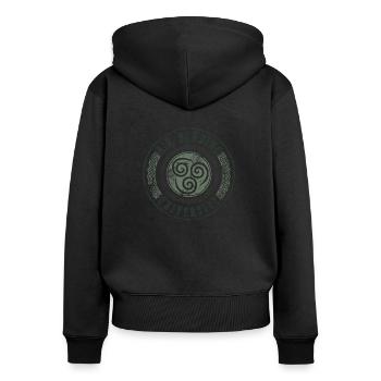 Université de pliage d'air - Sweat à capuche zippé Premium bio Femme - noir - Dos - Julia (174cm)